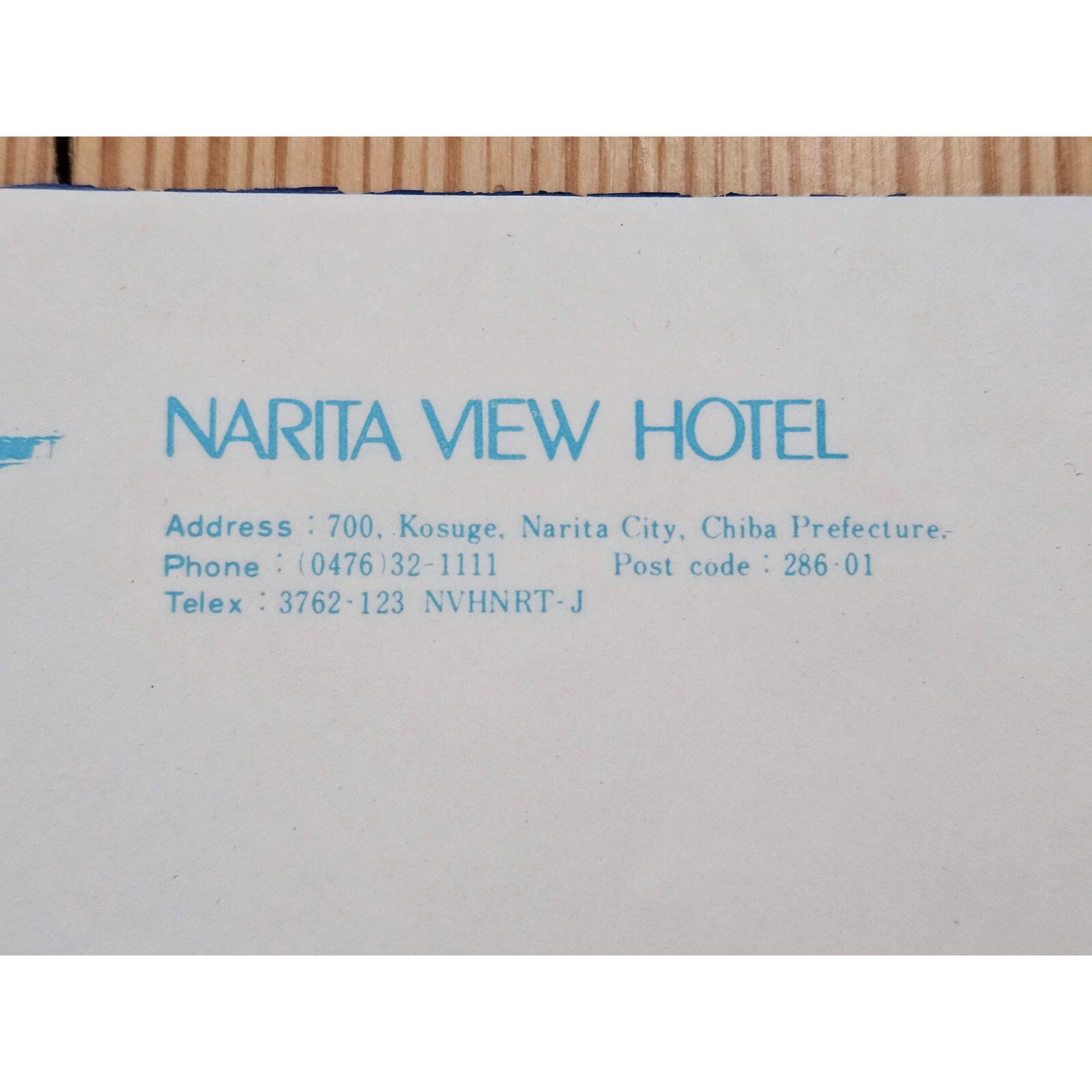 Vintage Narita View Hotel Paper Notepad, Narita City Chiba Japan