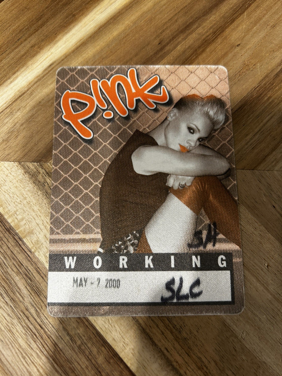 Pink P!NK 2001 Missundaztood Concert Tour Working Crew Backstage Pass