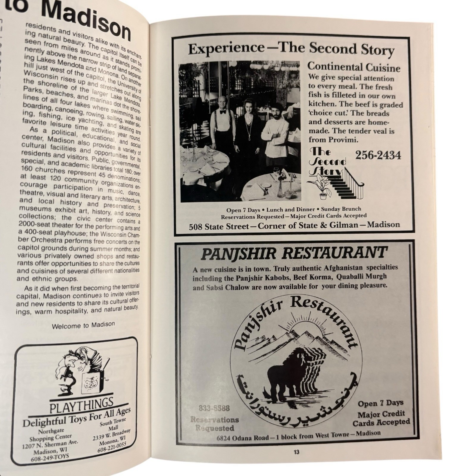 Vintage 80s Madison Guide September 1988 Vilas Park Zoo Tourism Travel Pamphlet