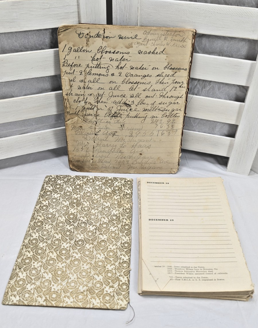 Vintage Diaries Lot of 3 Early 1900’s