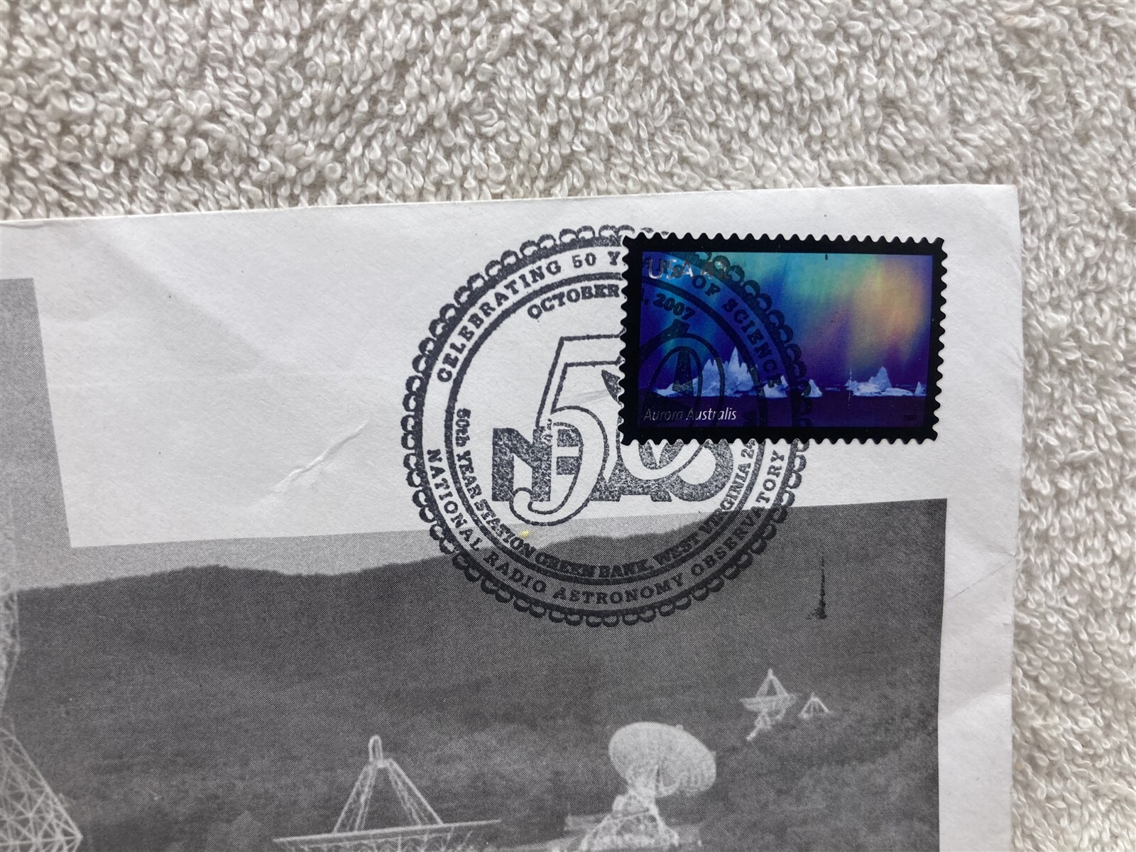 2007 National Radio Astronomy Observatory NRAO USPS First Day Cover Stamp Vtg