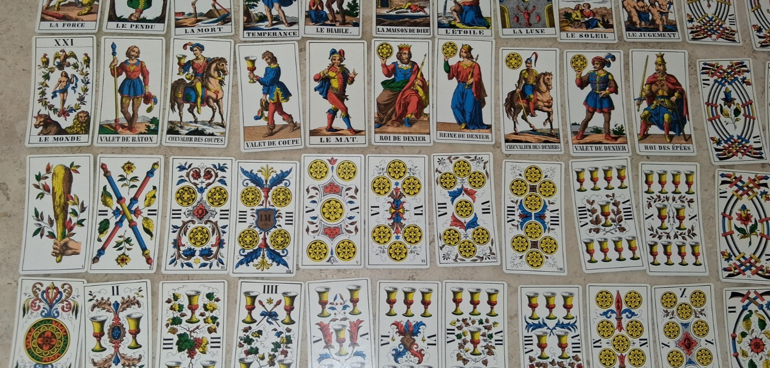 Vintage Tarot cards Occult 1970s 78 card Full Deck, great graphics spiritual