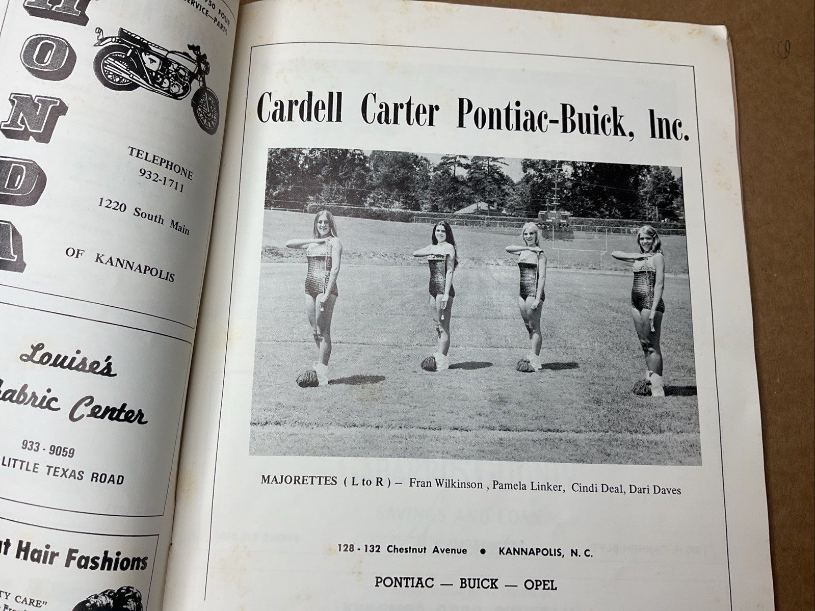 21 Sep 1974 Football Program Kannapolis Vs Lexington High School Nc B69