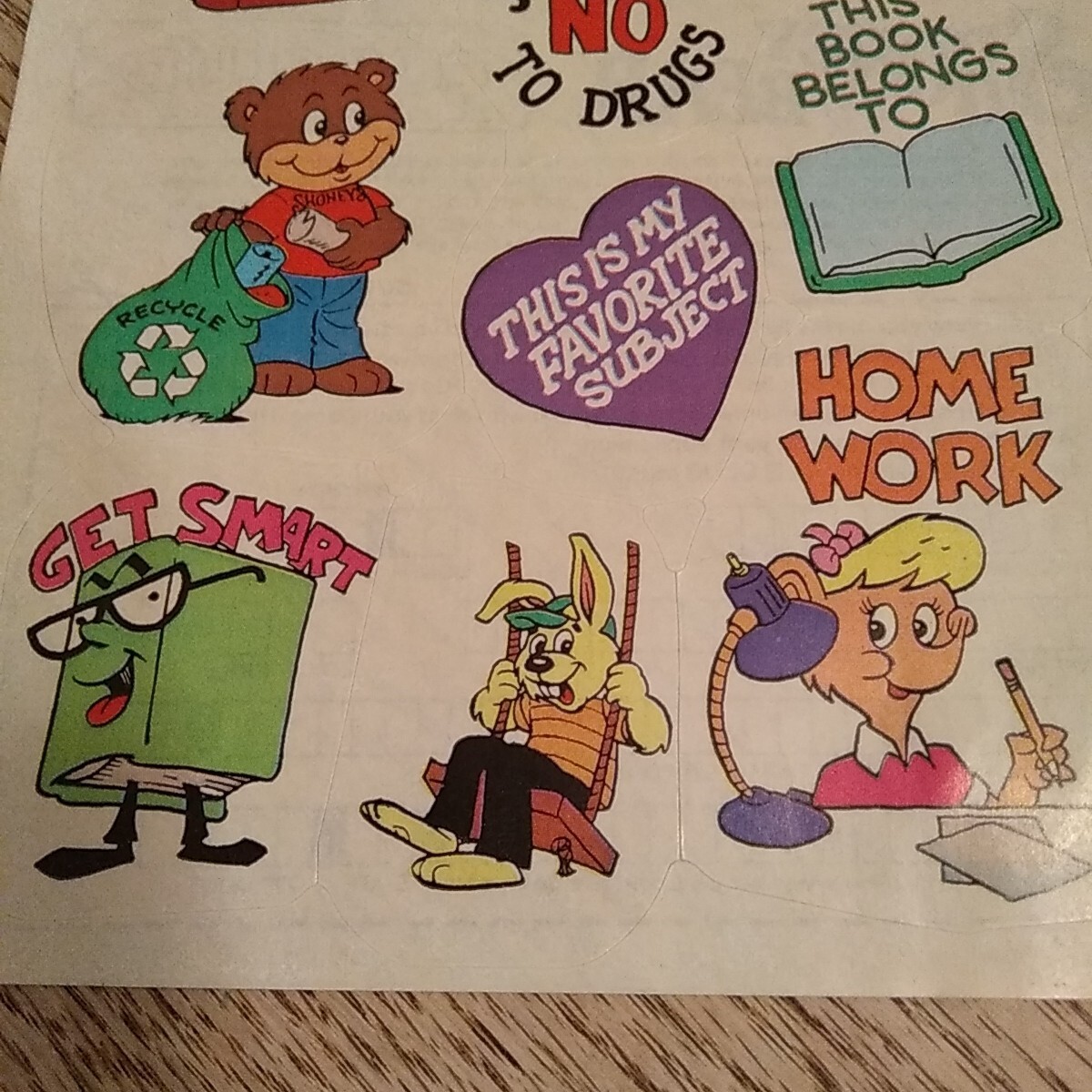 Vintage 1992 Stickers Shoney’s Bear Cub Club From Tennessee Set Of 4 Sheets