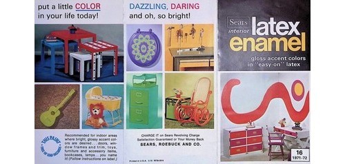 Sears Roebuck Catalog Page 1972 Interior Latex Paint Colors Gloss Colors