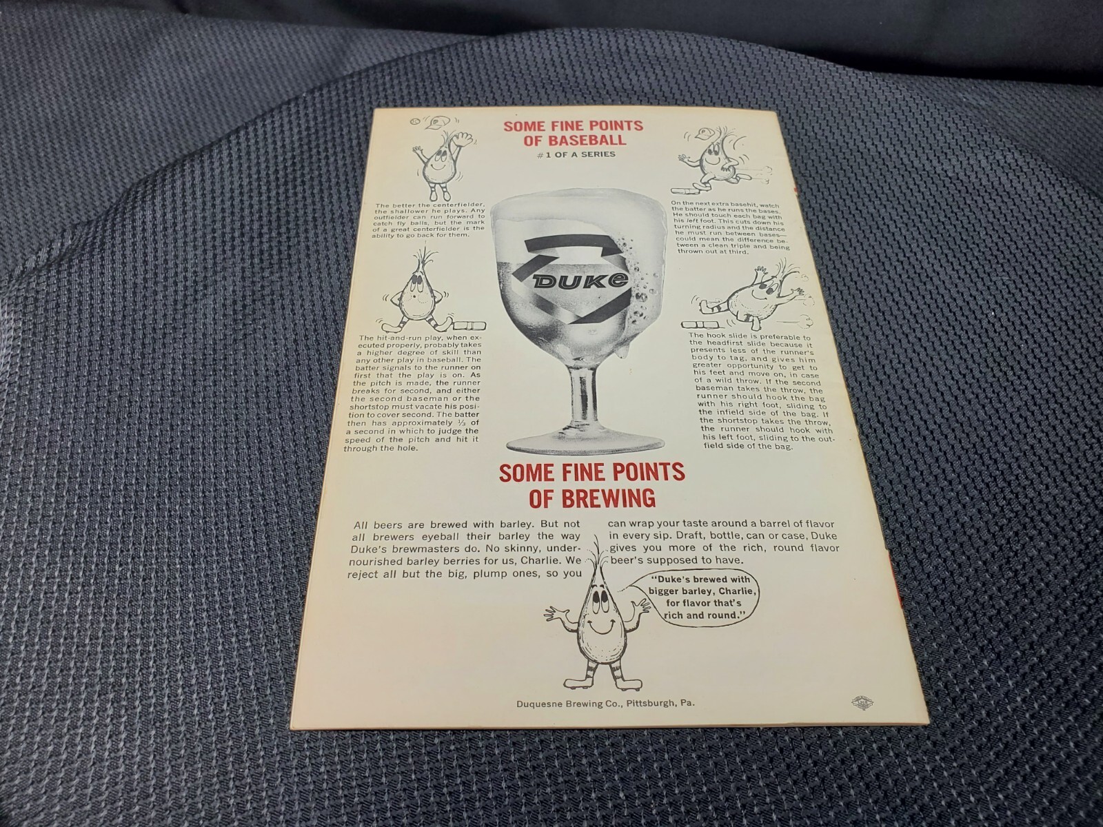 1966 Pittsburgh Pirates vs Houston Astros Scored Baseball Program / Score Card
