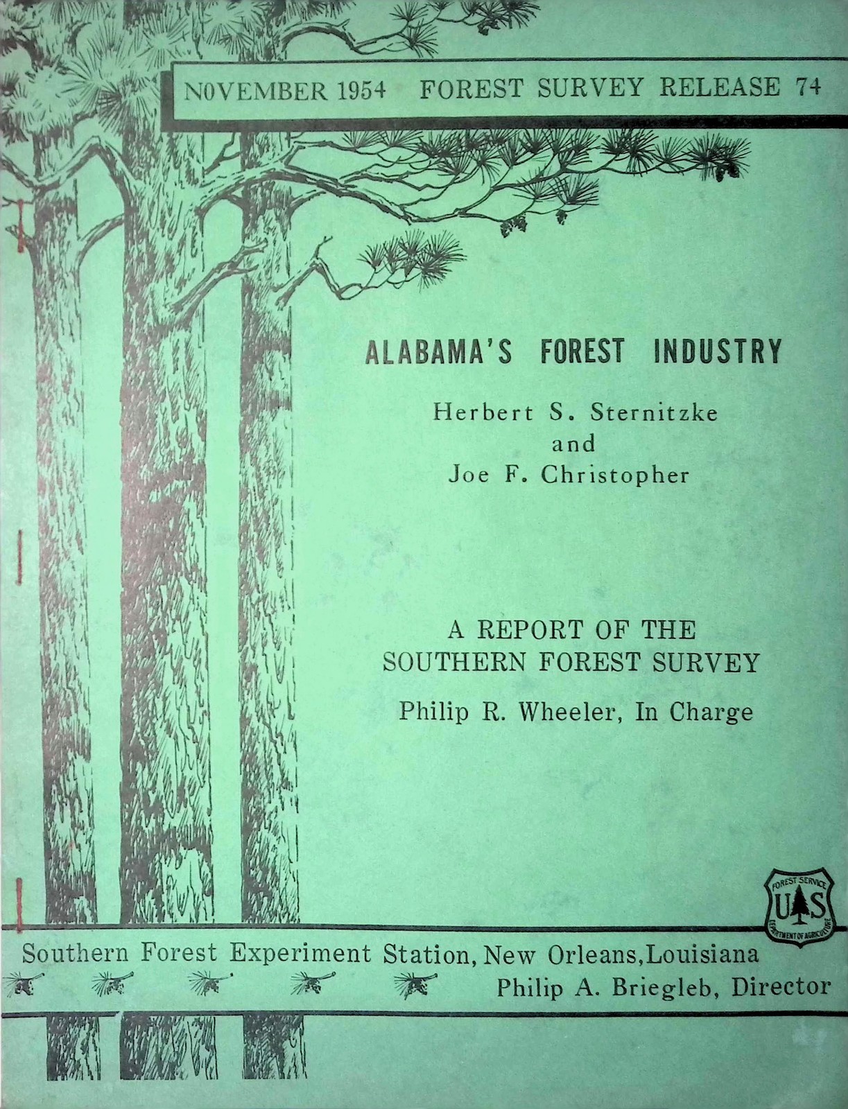 1954 AL Forest Industry Survey Govt Report Timber Map Tables Hardwood Sawlogs
