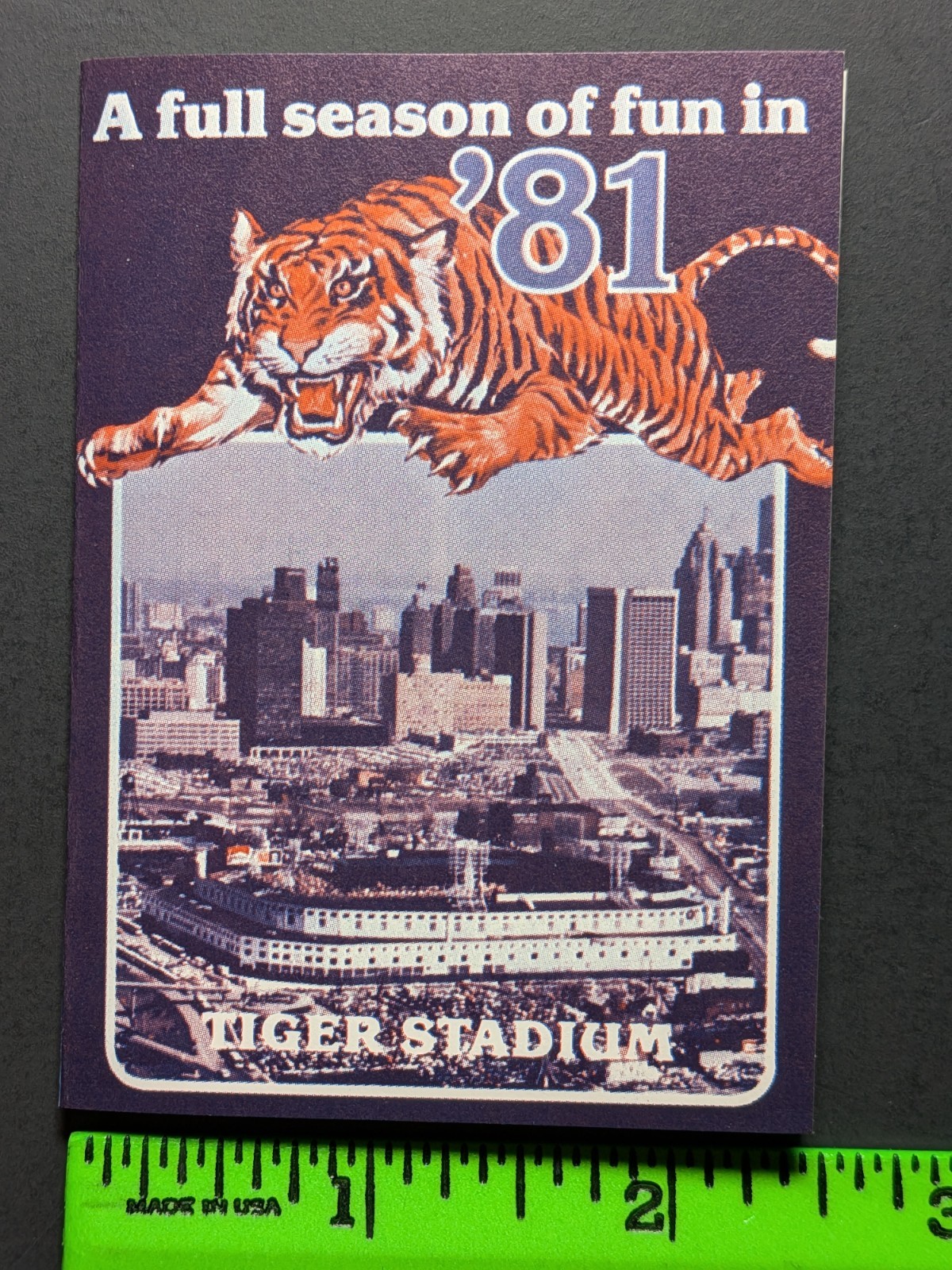 Detroit Tigers 1981 Baseball Foldout Pocket Schedule