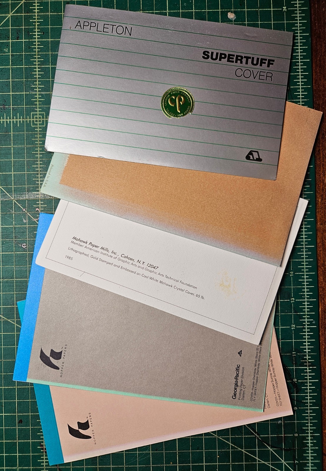 Paper Swatches 80s 1980s Sample Books Printing Swatch Lot For Letterpress Offset