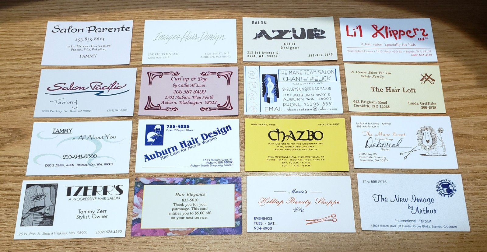 🔥LOT of 100 HAIR/BEAUTY Related BUSINESS CARDS for BUSINESS CARD COLLECTION L14