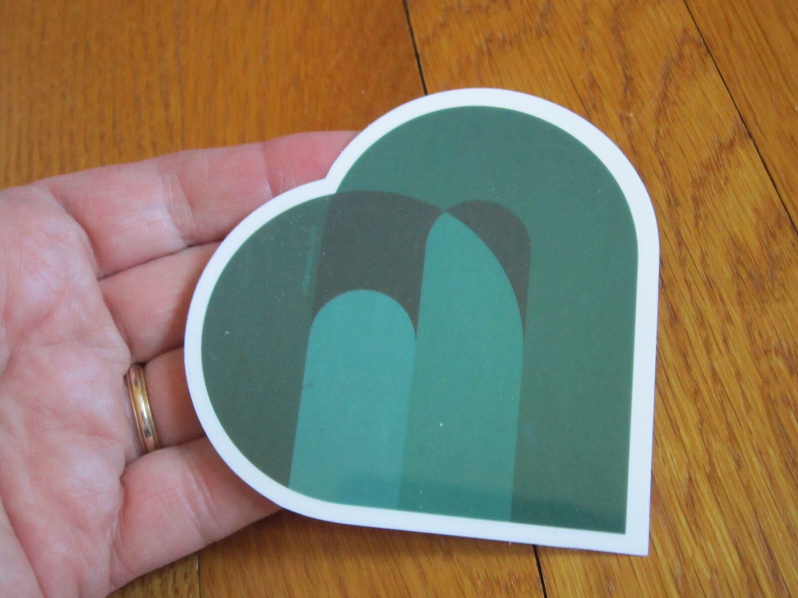 Green Heart Sticker Logo Emblem 3″ FREE SHIP