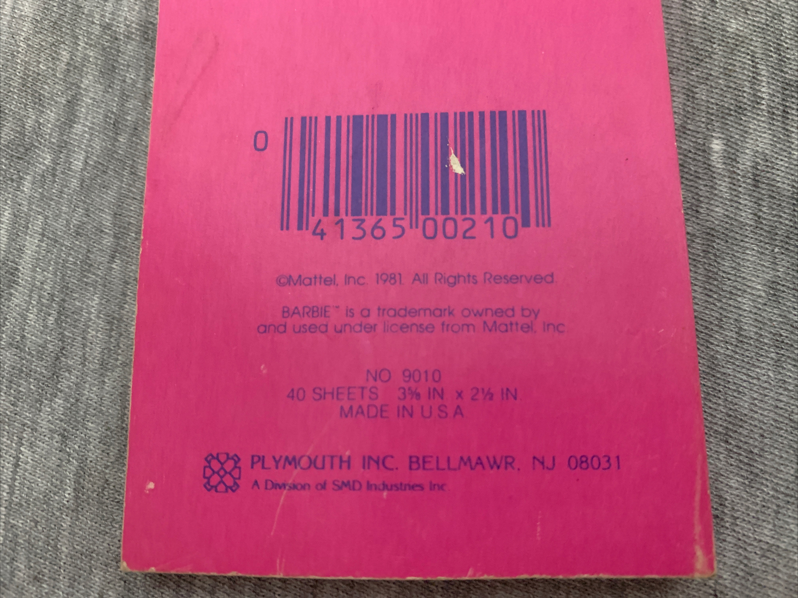Vintage Mattel 1981 Barbie Telephone Book Unused
