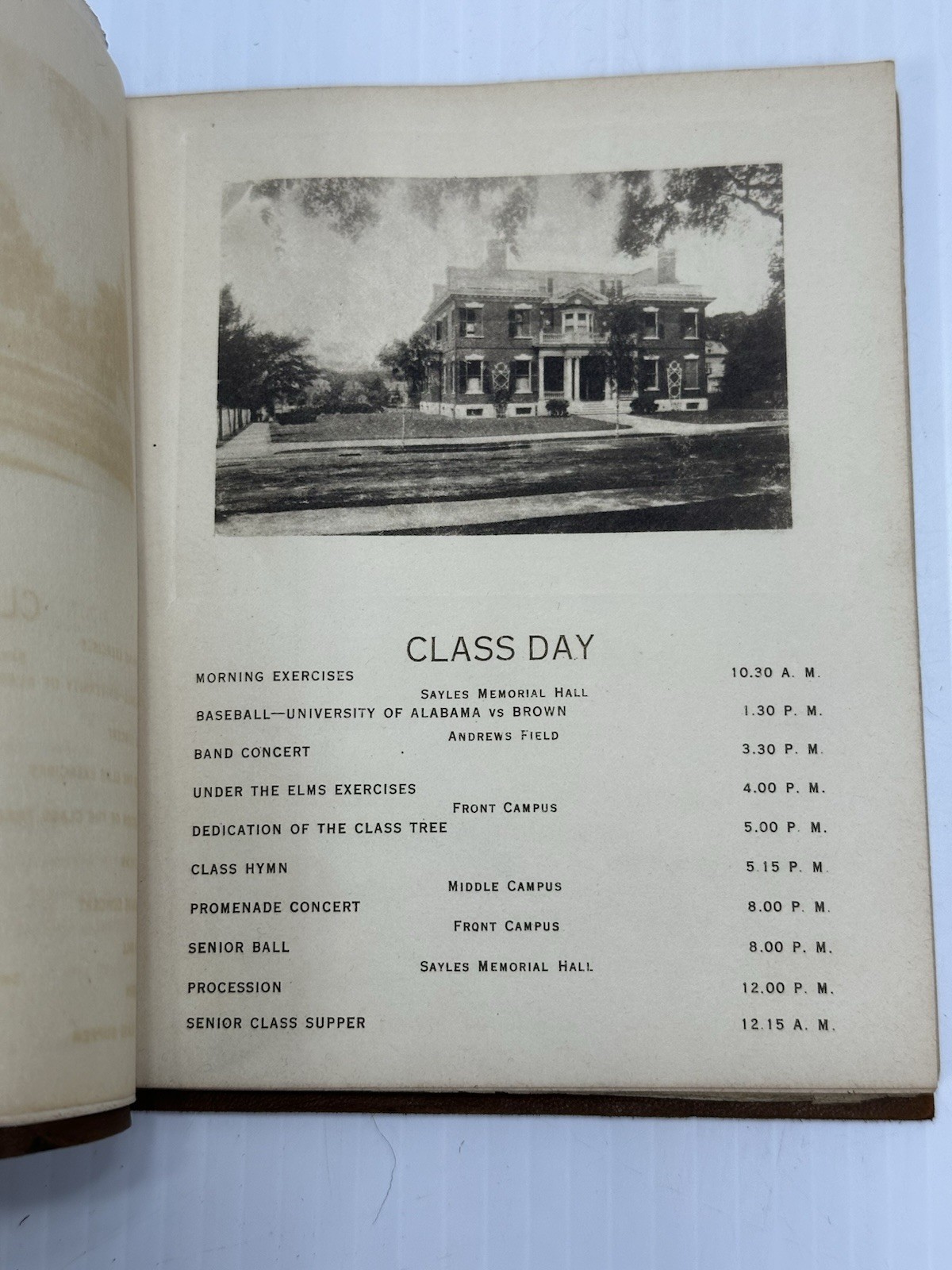Antique Brown University Class Day 1907 Program Leather Cover Photos