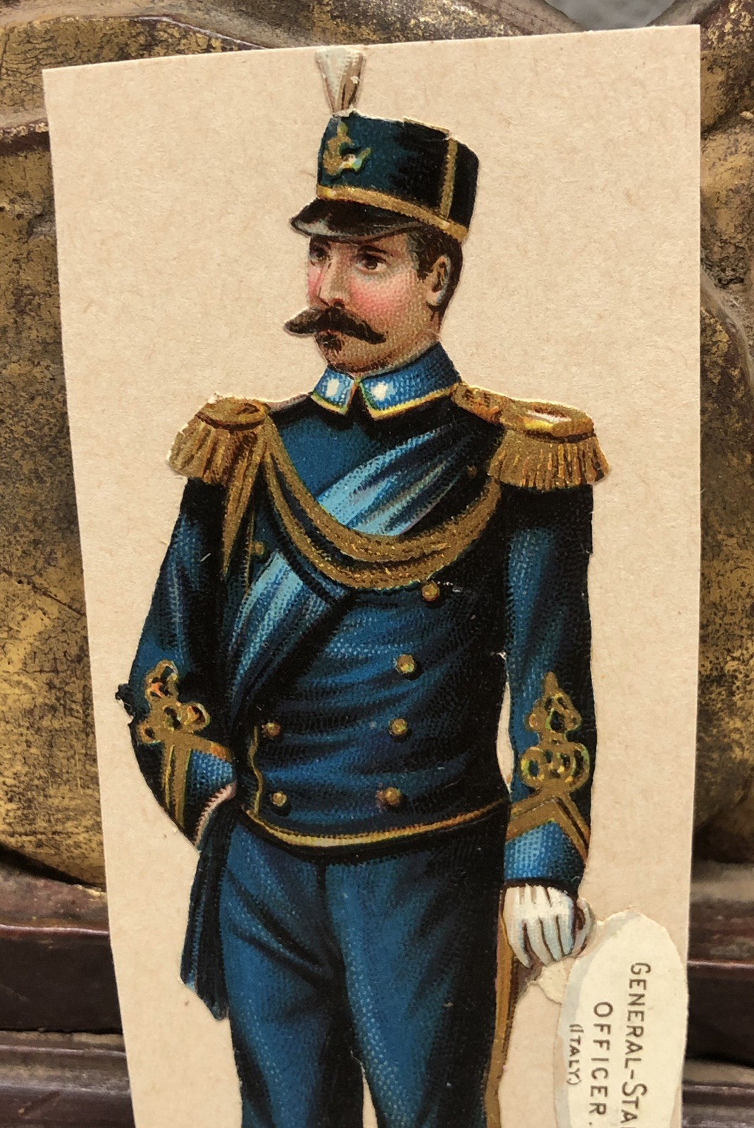 General Staff Officer Die Cut Scrap by Raphael Tuck & Sons 270 Military Italy L3