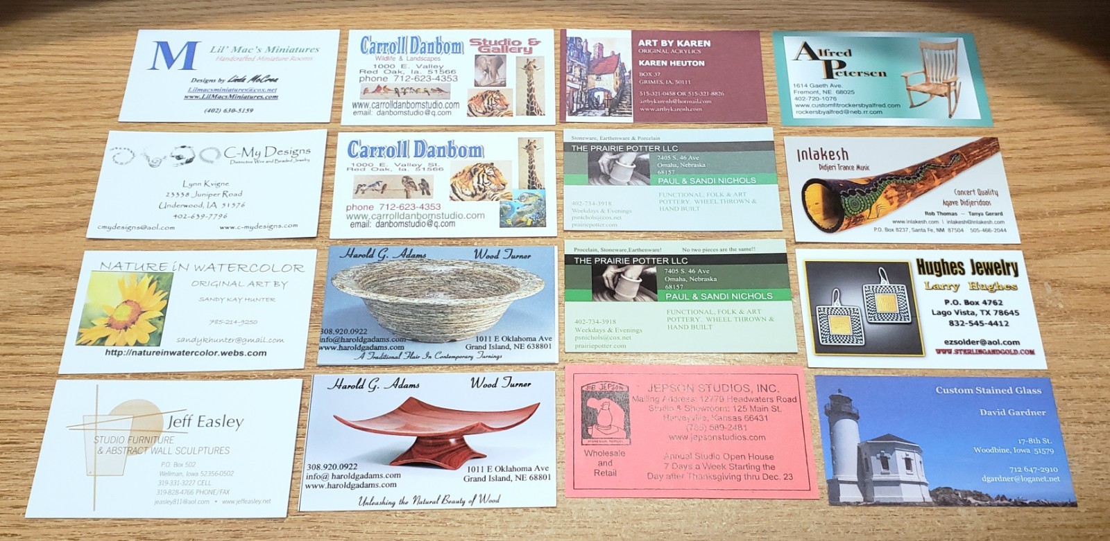 🔥 LOT of 100 ARTIST/ART Related BUSINESS CARDS for BUSINESS CARD COLLECTION L15