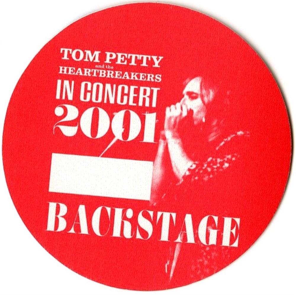 Tom Petty & the Heartbreakers 2001 concert tour All Access Backstage Pass