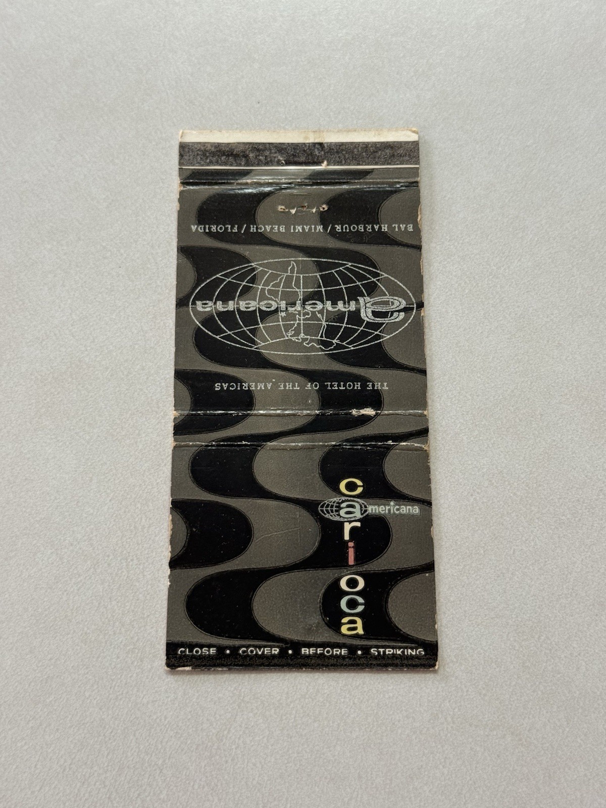 Carioca Americana Hotel Bal Harbour Miami Beach Florida Vintage Match Cover 1E