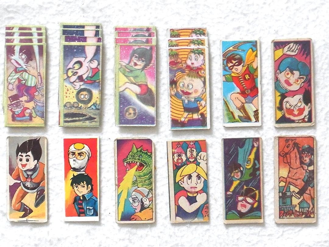 Batman Robin Fury Japanese Menko Cards 23 Pc 29x61mm Vintage Lot