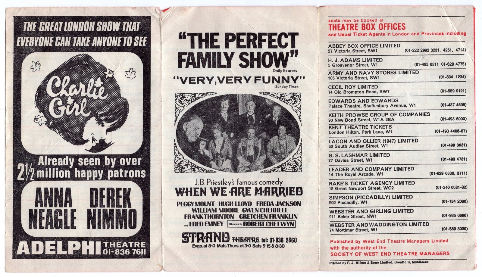 Six 1970s London UK Theatre Programs – Hair, Piccadilly, Lyric, Queens, etc
