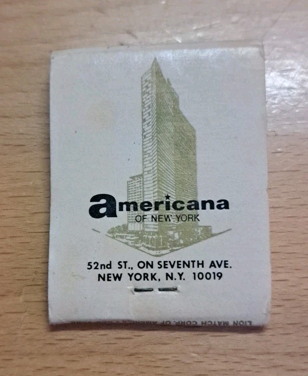 Americana of New York Matchbook 1970s New York City Vintage