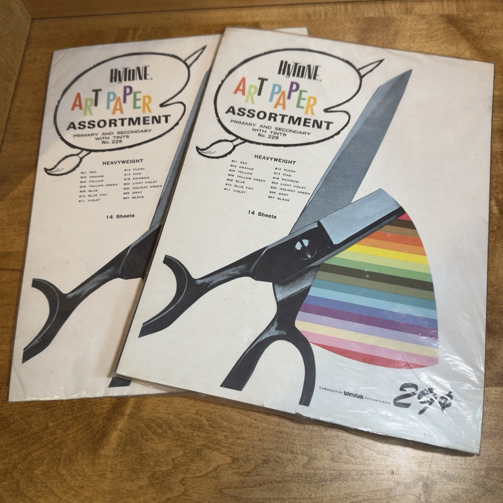 VTG 2x HYTONE Art Heavyweight Paper Assorted Color * 14 sheets 12″ x 9″ Sealed