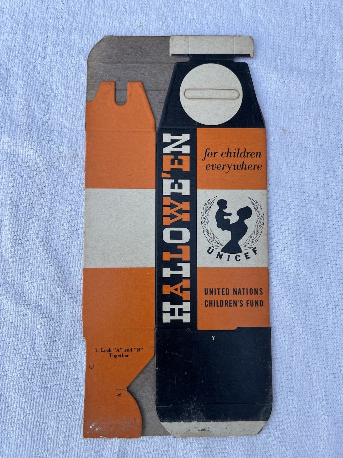 RARE Vintage 1950s-60s UNICEF HALLOWEEN Collection Container