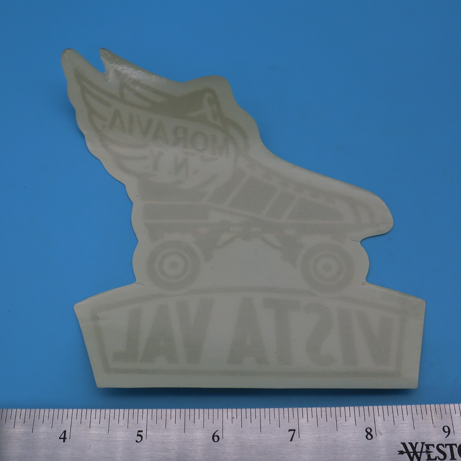 VISTA VAL MORAVIA NY – 1940s Vintage Roller Skating Rink Sticker Label Decal