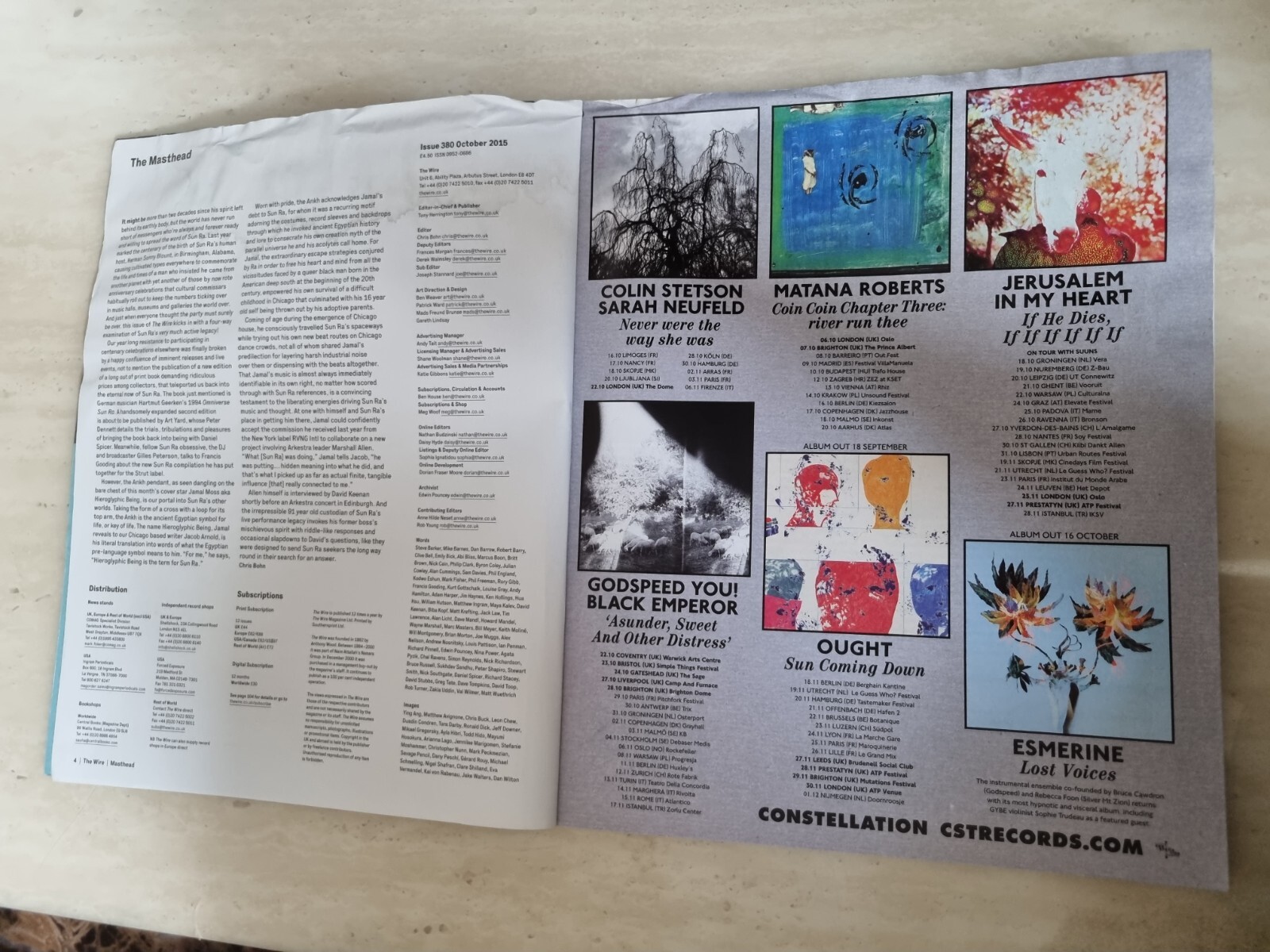 The Wire Magazine Issue 380 October 2015 Hieroglyphic Being & The Ankh of Sun Ra