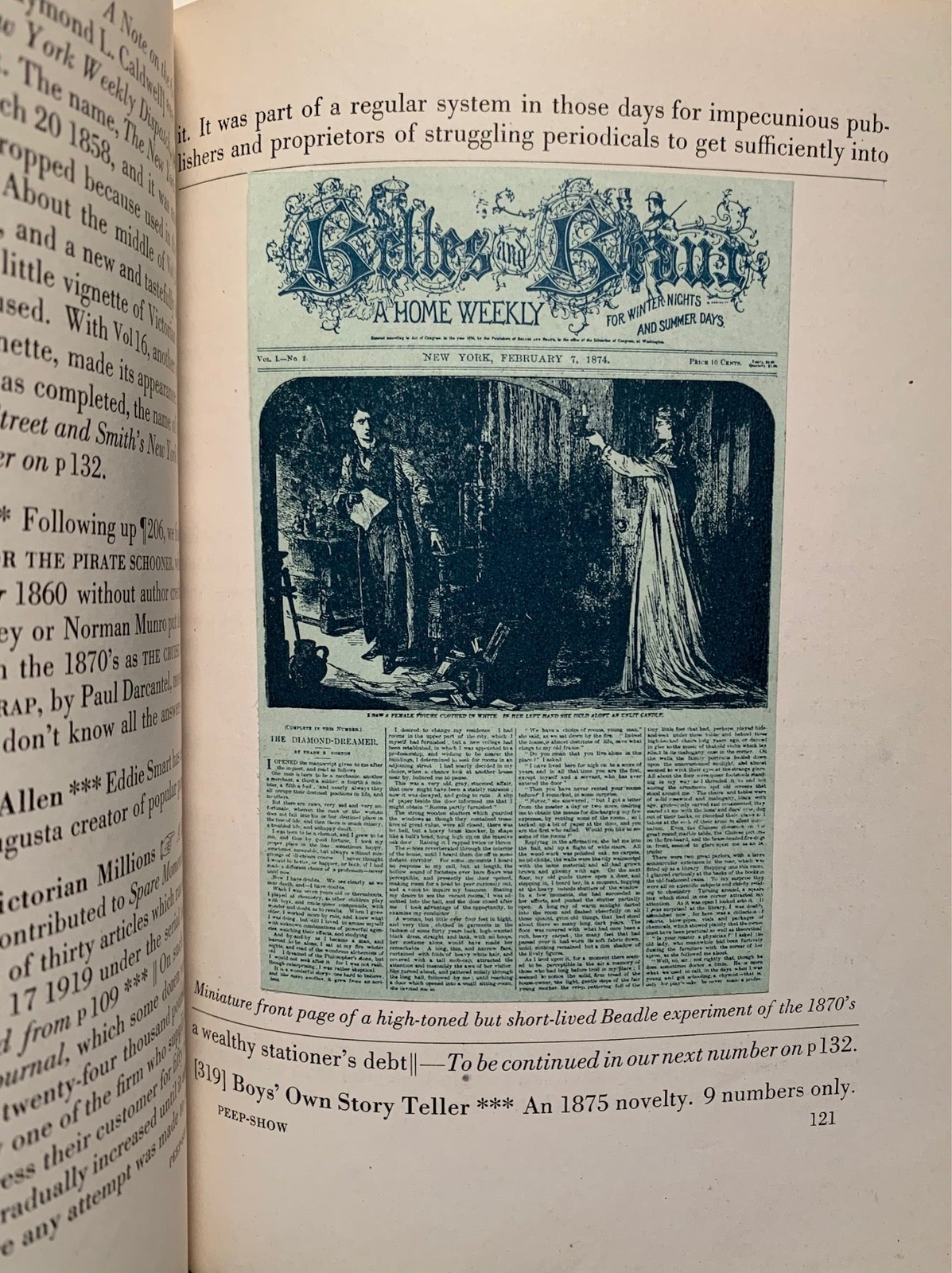Dime Novels Peeps into our Sub-Literary Past and 19th Century Peep-Show / 1937