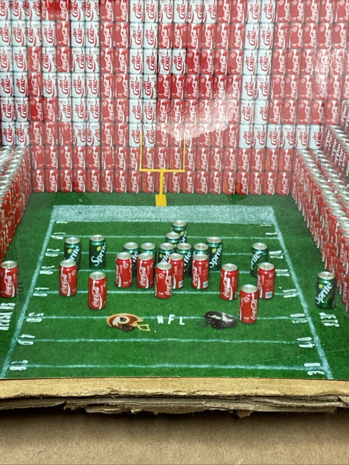1991 Harris Teeter Coca Cola Advertising Display Redskins Vs Jets Victory Bowl