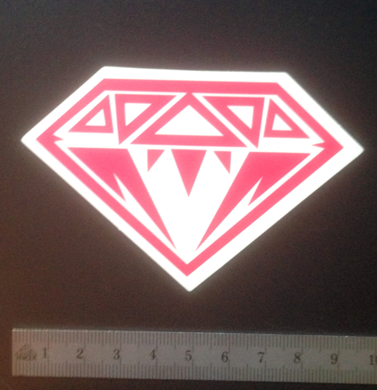 Sticker Decal Matte Look “Pink Diamond” Laptop, Stickerbomb