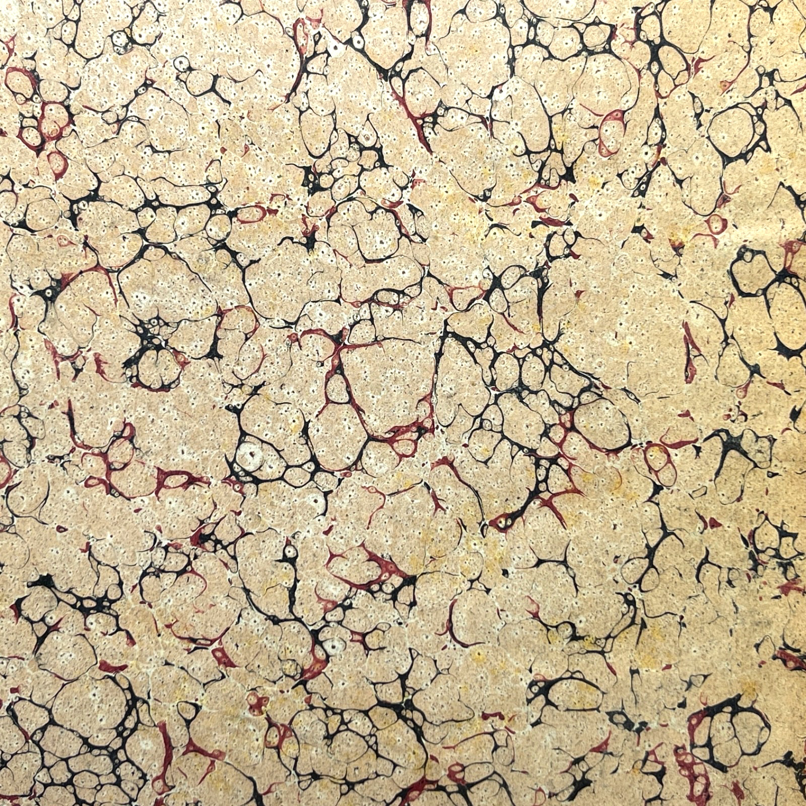 Antique Marbled End Papers Bookbinding Brown Blue Red Lot of 3