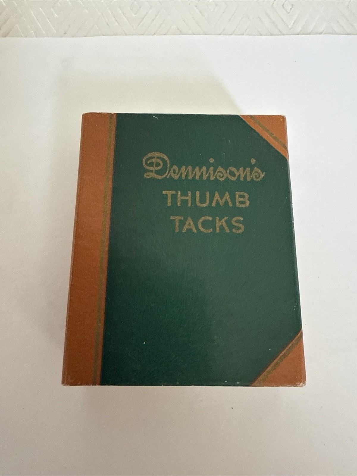 Vtg Dennison Paper Products,lot Of 2, Box Of Thumb Tacks & Box Of Gummed Labels