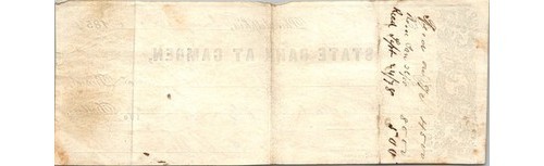 1854 State Bank Camden NJ Check H.C. Wolbach R.C. Urquhart Maurice Printer