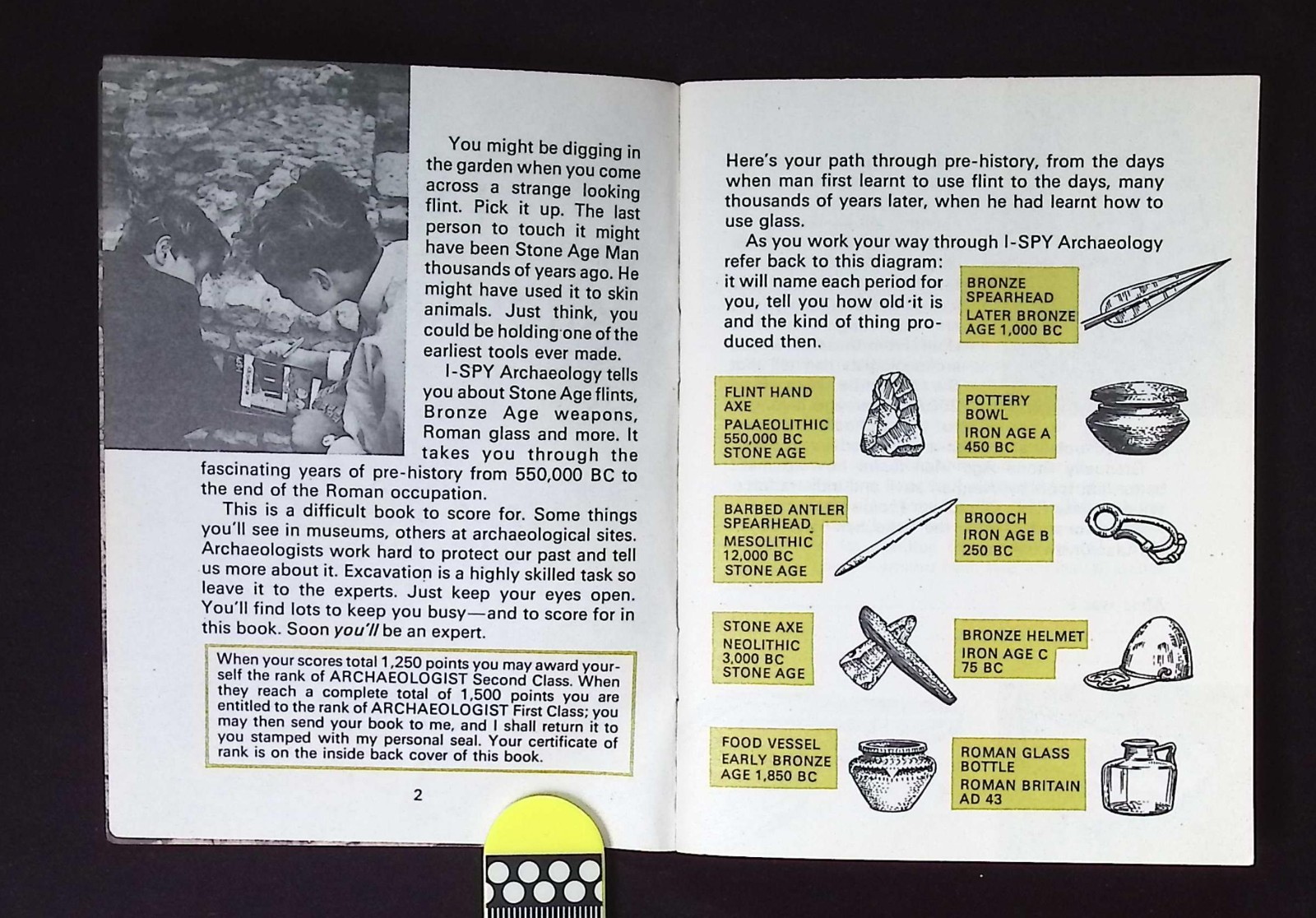 I-SPY – Archaeology by Big Chief I-SPY, 1972 The Dickens Press PB