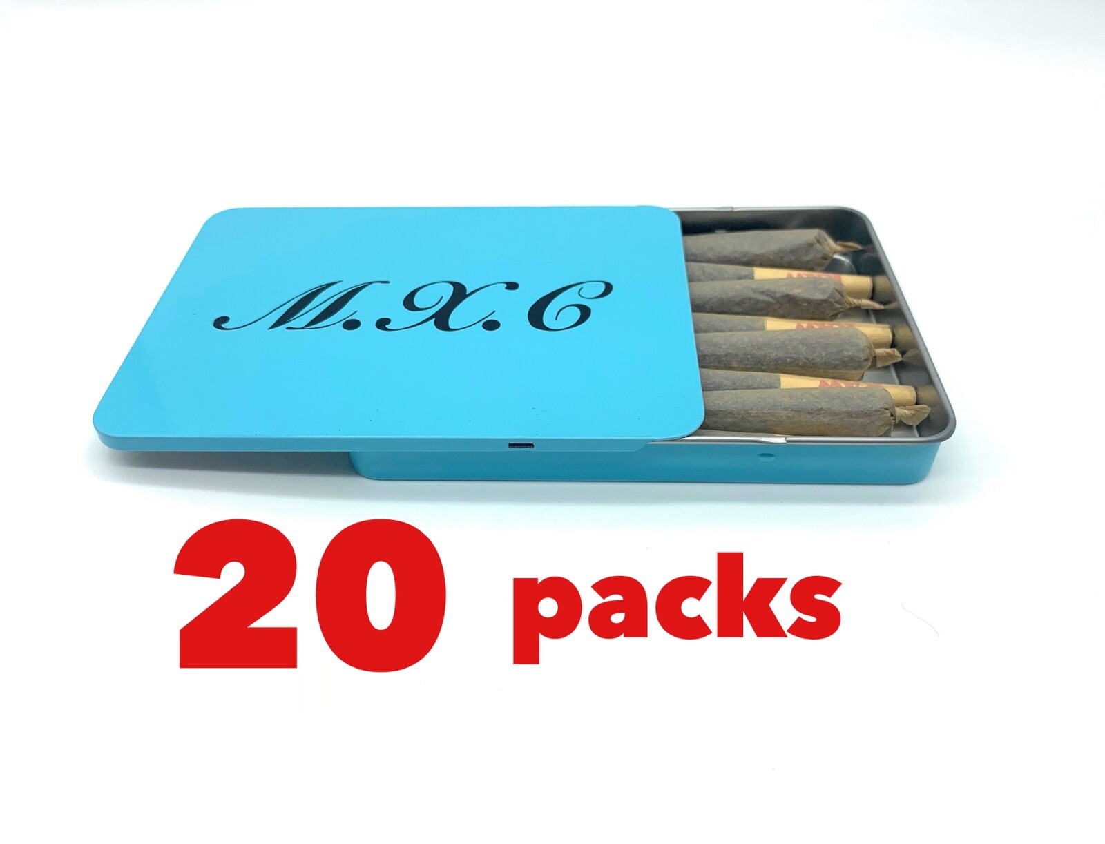 20 pack)steel slide lock pre rolled cone raw elements zig zag holder case