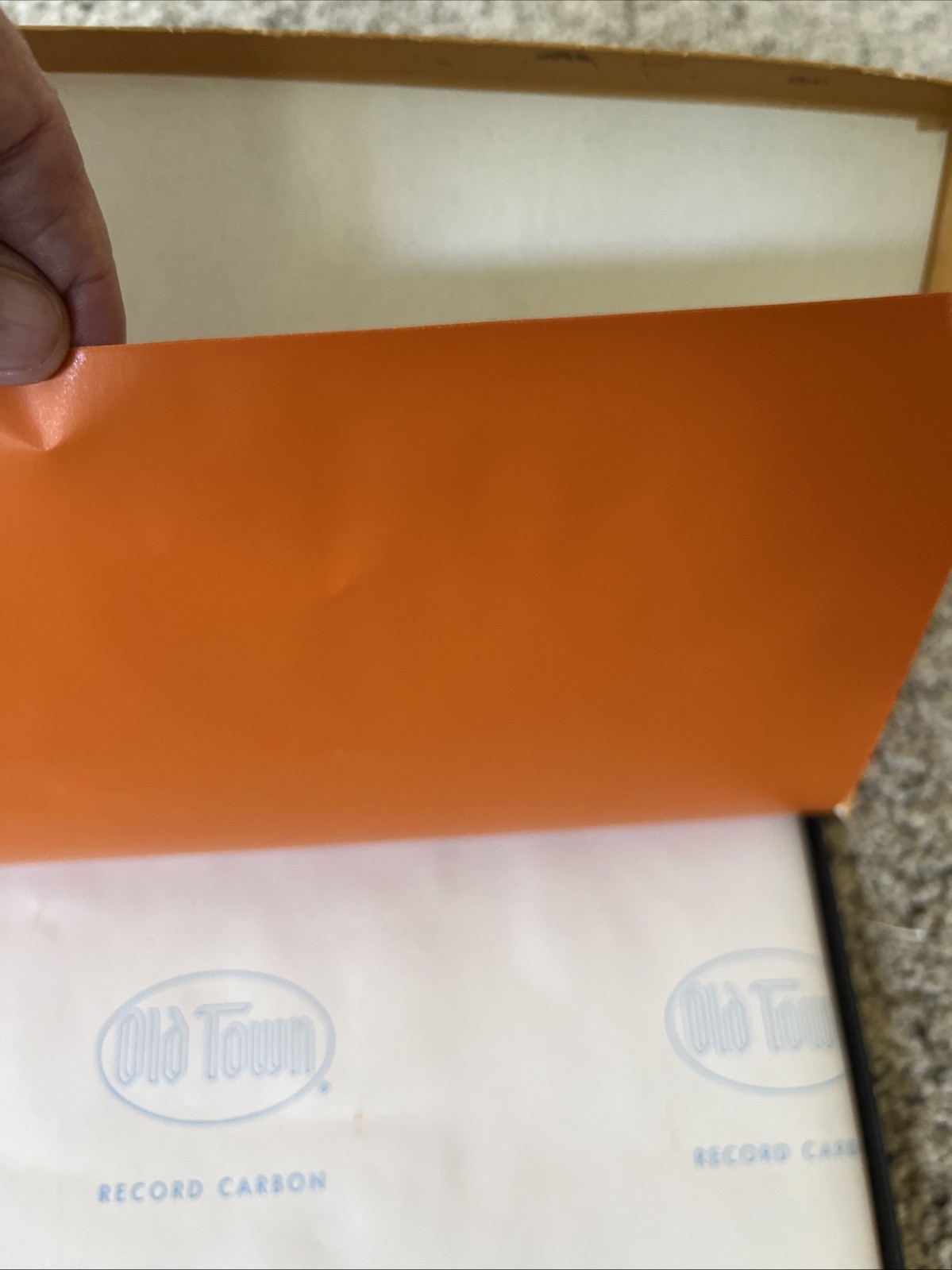 VTG Old Town Orange Record Carbon Paper Open Box 9×12 – 30 Sheets