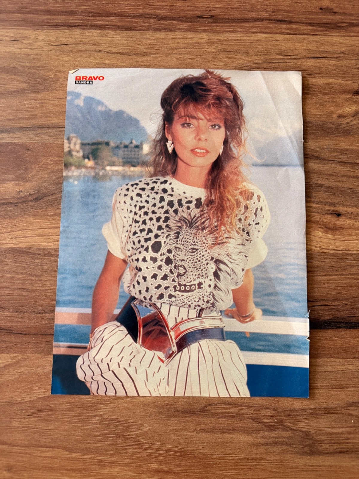 Sandra Bravo Vintage Poster 80s German Pop Singer Rare Magazine Insert
