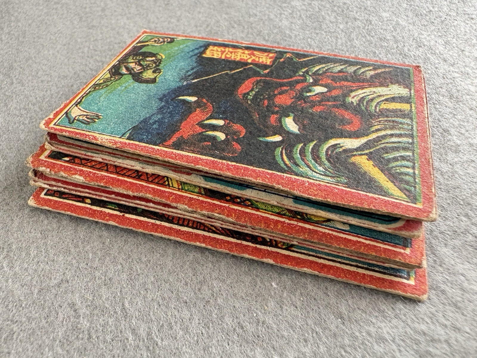 Vintage Menko Cards – Famous Japanese Samurai Warriors – Lot of 7