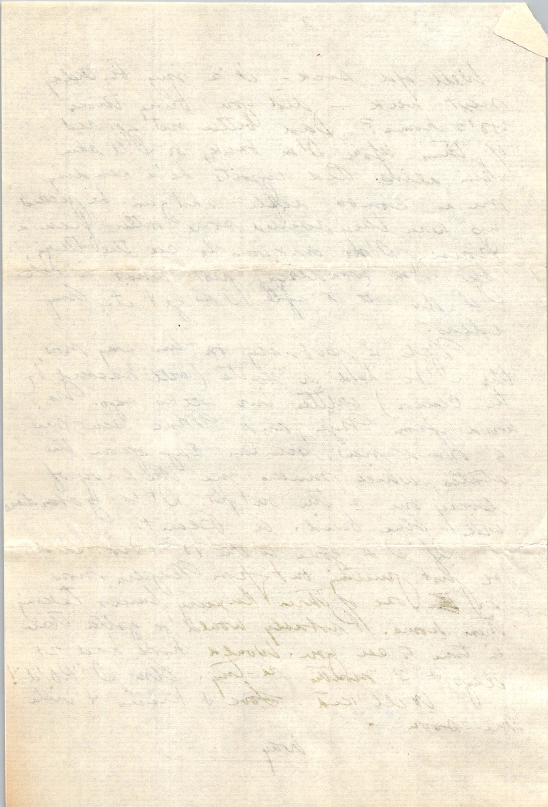 World War II 1940s Handwritten 3-Page Letter to Navy Sailor Oliver Deane