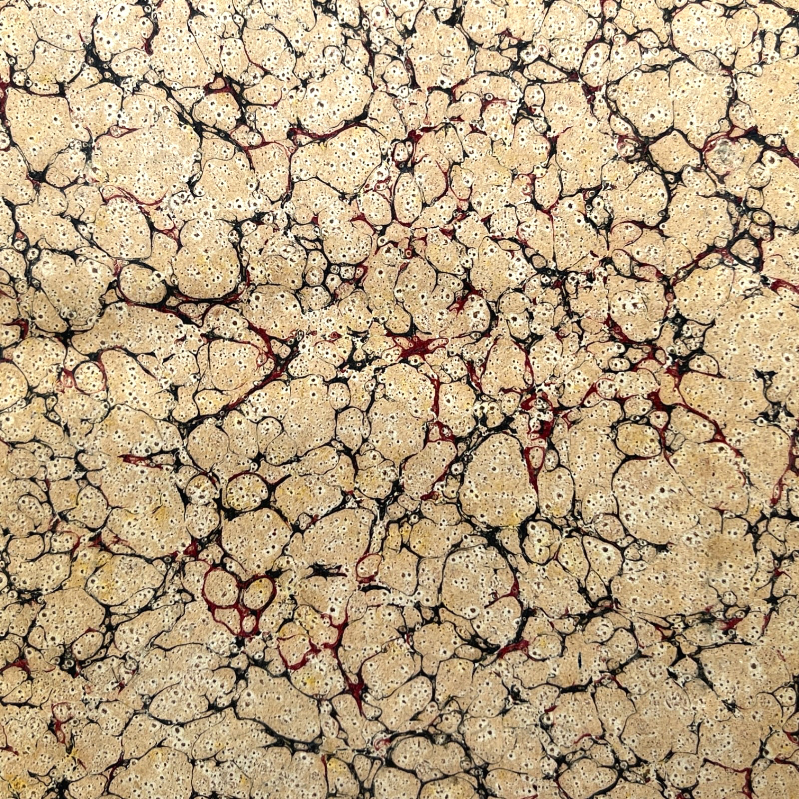 Antique Marbled End Papers Bookbinding Brown Blue Red Lot of 3