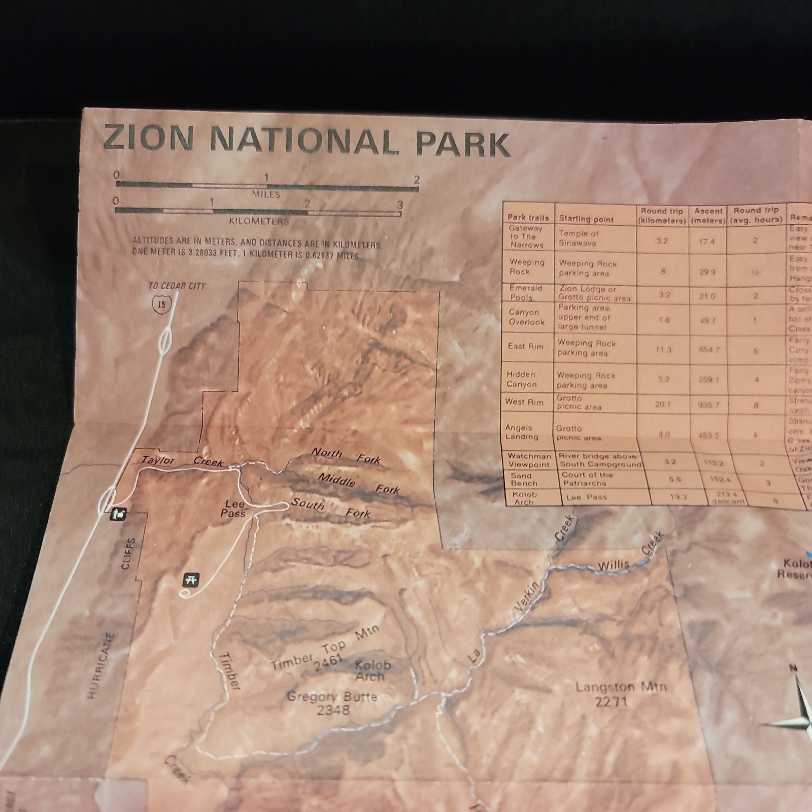 Vintage c1974 Zion, Bryce Canyon, North Rim Grand Canyon Detail Maps Lot Of 3