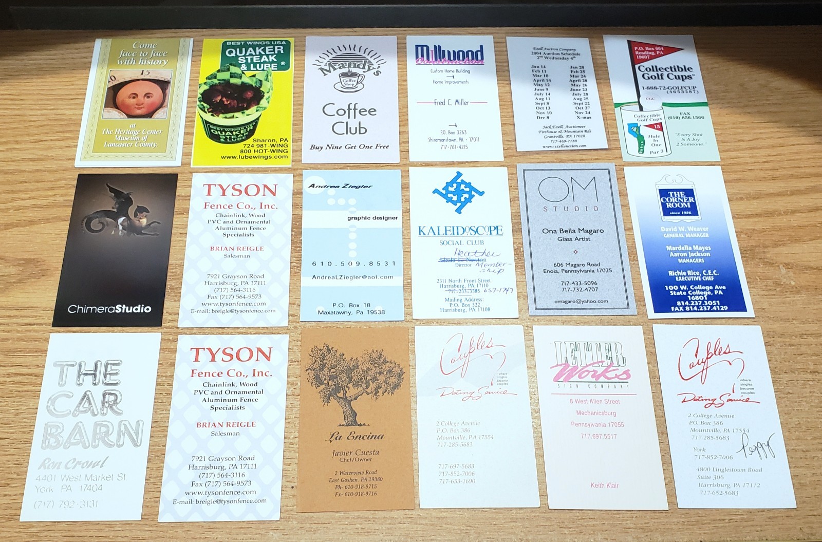 🔥 LOT of 100 VERTICAL BUSINESS CARDS for BUSINESS CARD COLLECTION L17