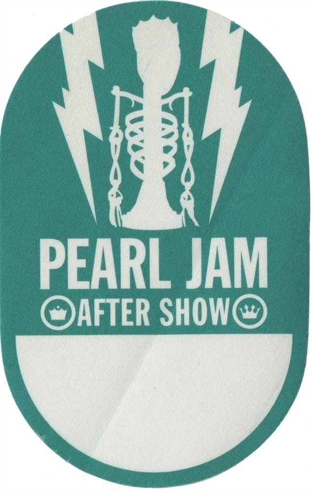 Pearl Jam 2003 Riot Act concert tour After Show Backstage Pass