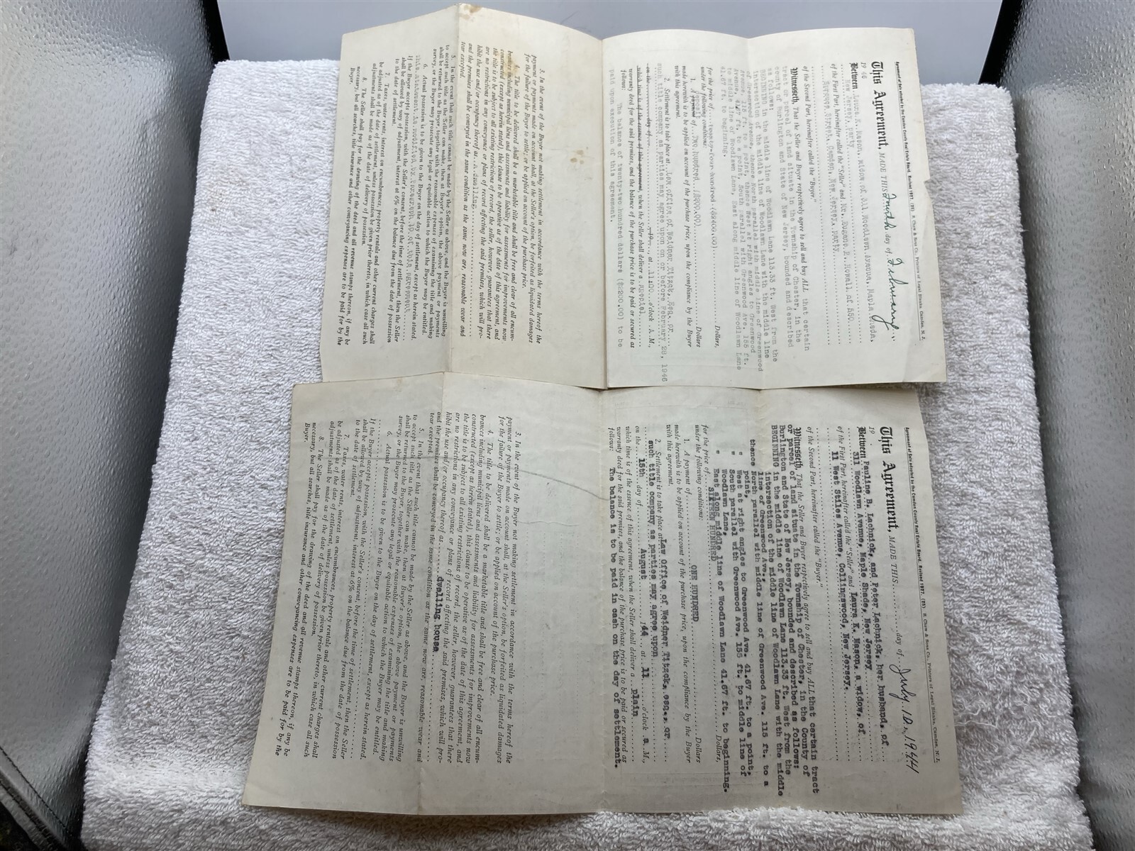 1944 Chester Township Burlington County NJ Woodlawn Lane Real Estate Documents