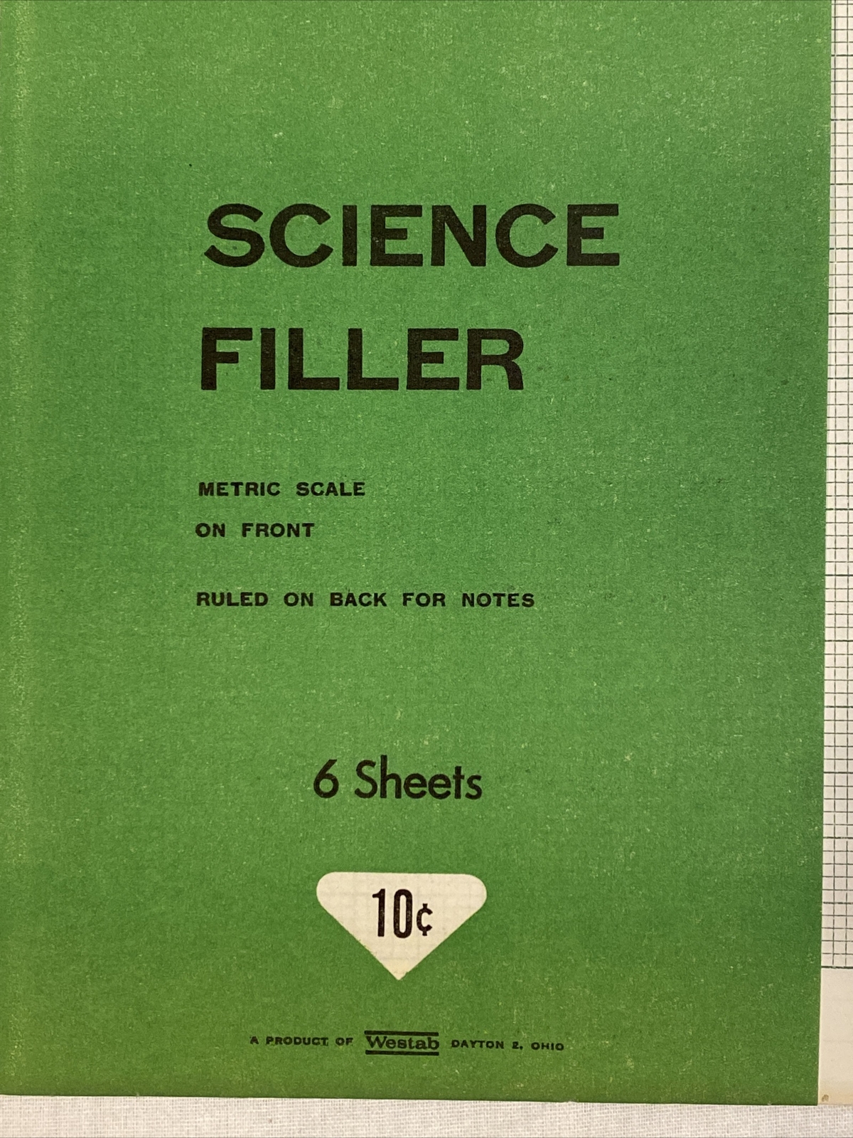 Vintage 1950s Student Paper Science Filler Hytone Graph Metric Ruled 6 Sheets