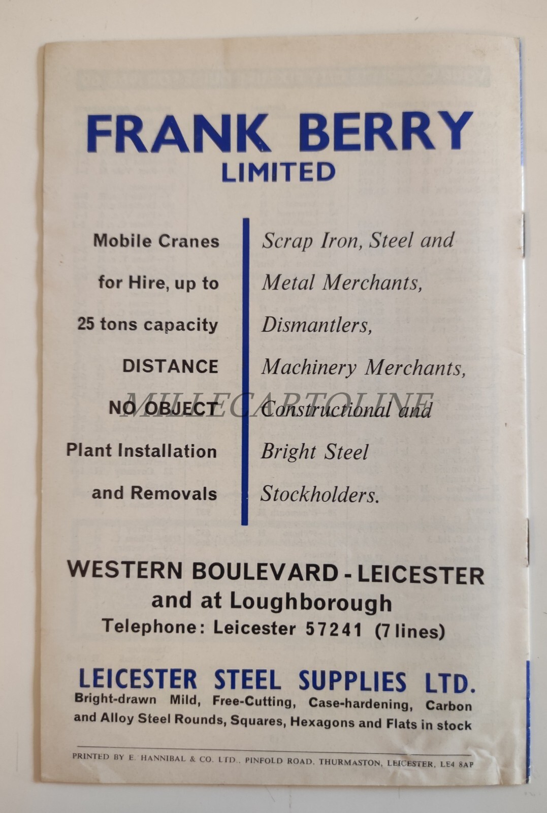 LEICESTER FOOTBALL CLUB – Official Programme, Season 1968 – 69