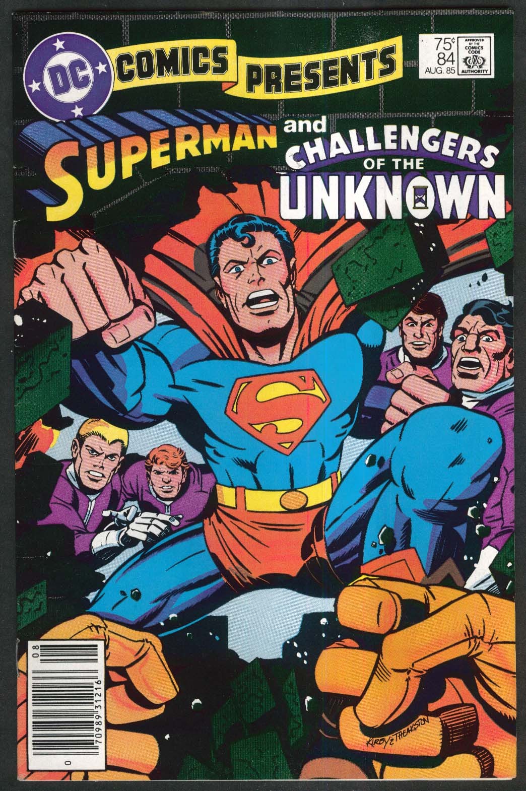 DC COMICS PRESENTS Superman & Challengers of the Unknown comic book 8 1985