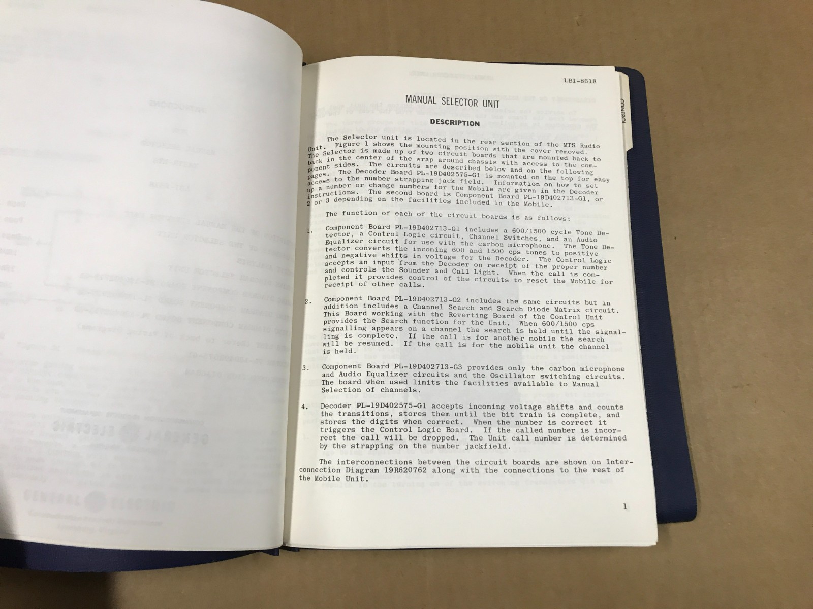 VTG General Electric Maintenance Manual For Master Mobile Combinations LBI-8617