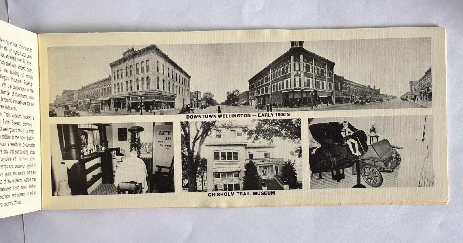 Vintage Wellington KS Travel Brochure Chamber of Commerce Wheat Capital of World